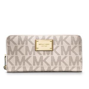 Michael Kors Jet Set Logo Large Zip Wallet